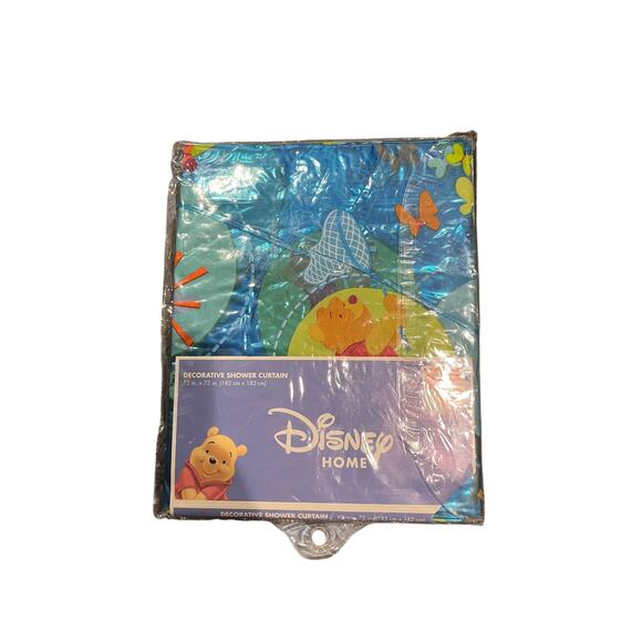 Disney Winnie the Pooh Shower Curtain Vinyl Sunny Day NEW Vintage? - Picture 1 of 4